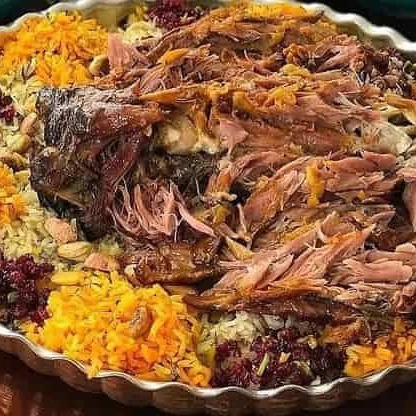 چلو گوشت با تازه ترین گوشت گوسفندی