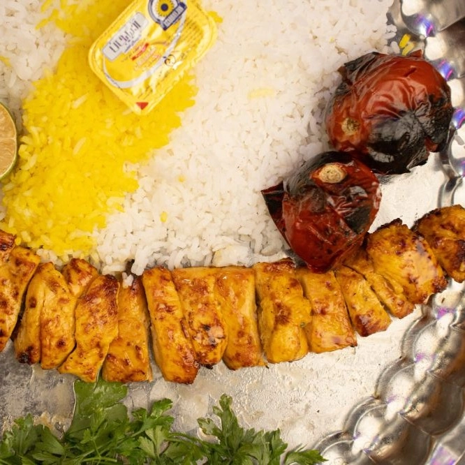 کته جوجه زعفرانی