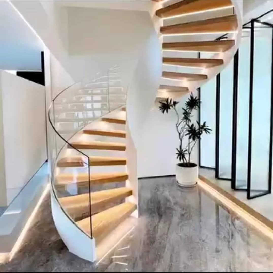 طراحی و اجرای پله گرد پیچ و دوبلکس در شهریار تهران