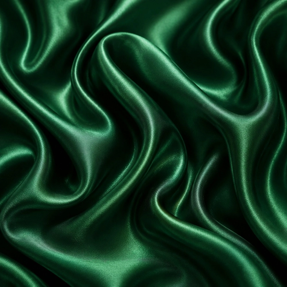 پارچه سیلک رنگ سبز زمردی