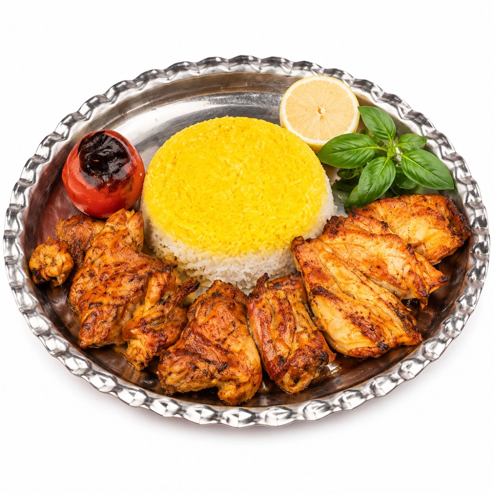 چلو جوجه با استخوان