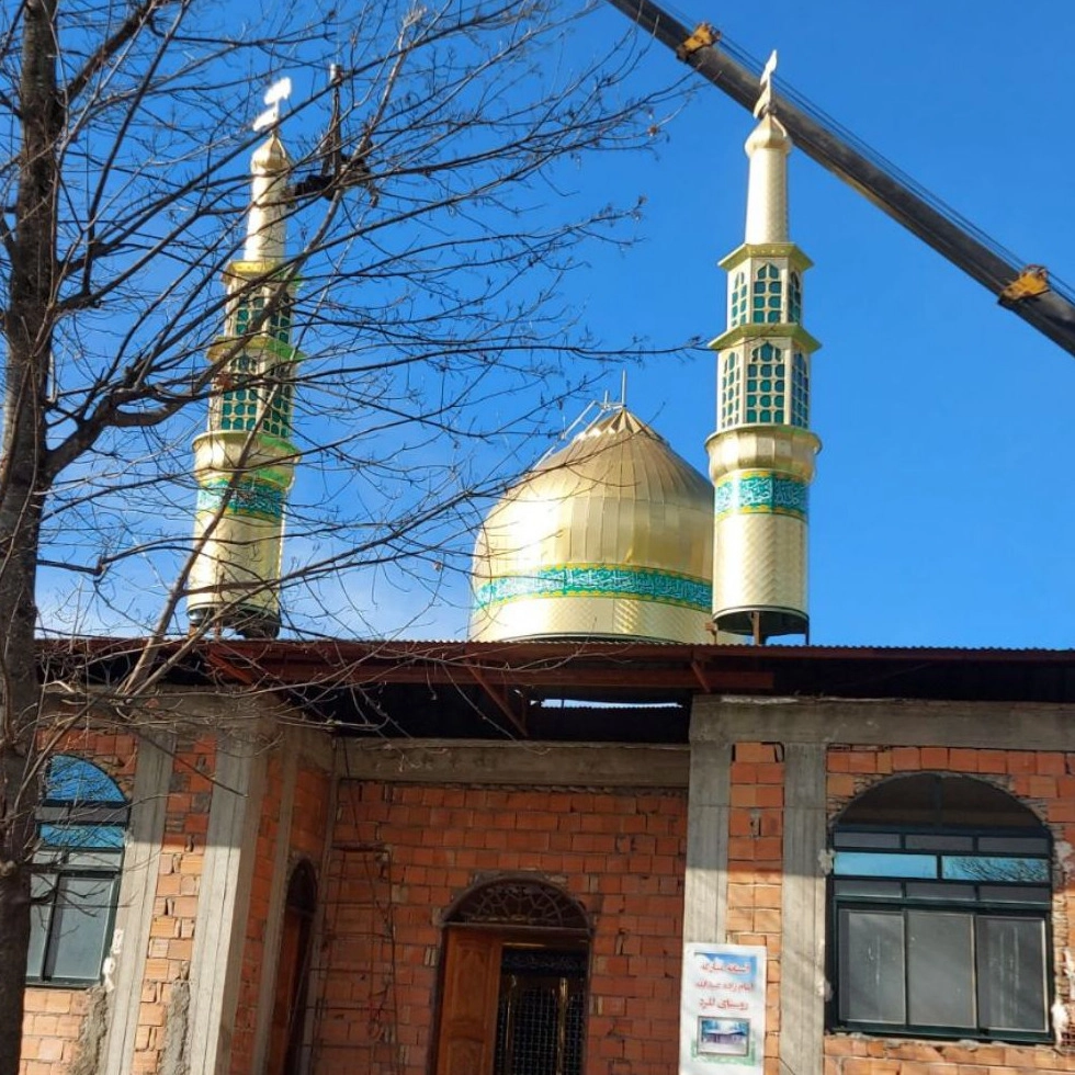 ساخت گنبد و گلدسته در للرد بزرگ مازندران