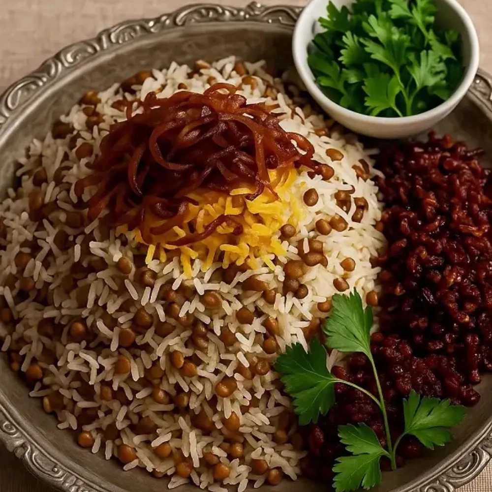 عدس پلو پرسی